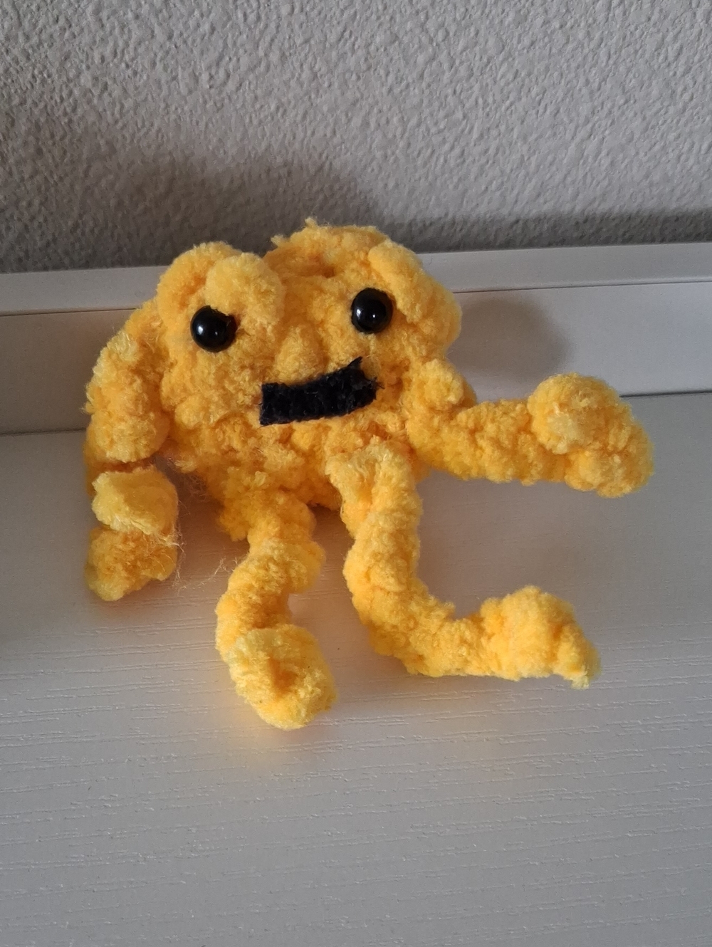 Yellow Mini Crochet Frog